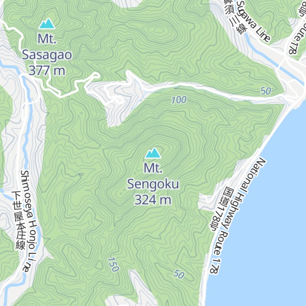 Map of Mt. Sengoku