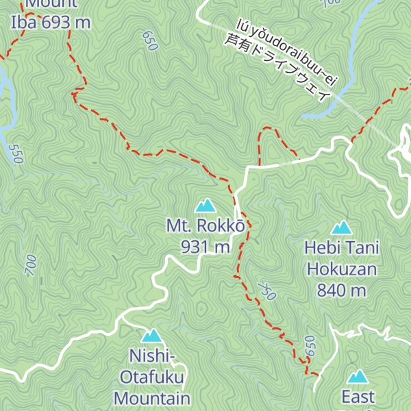 Map of Mt. Rokkō