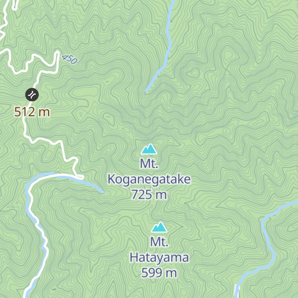 Map of Mt. Koganegatake