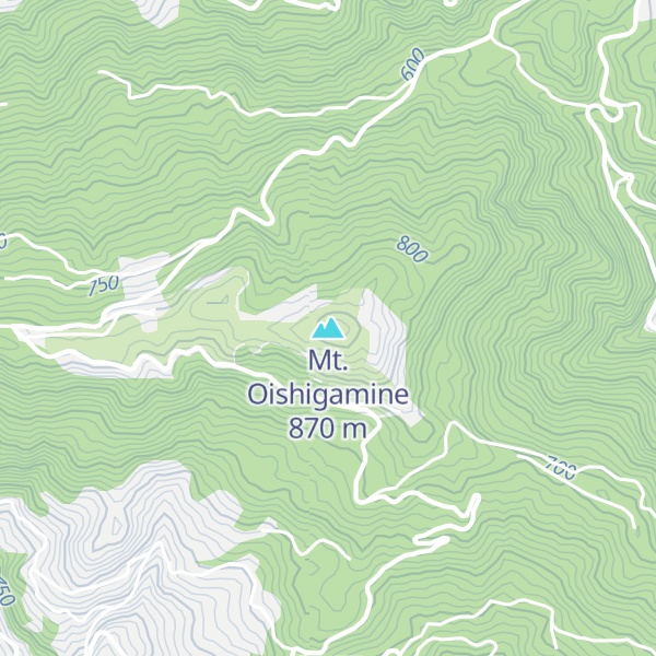 Map of Mt. Oishigamine