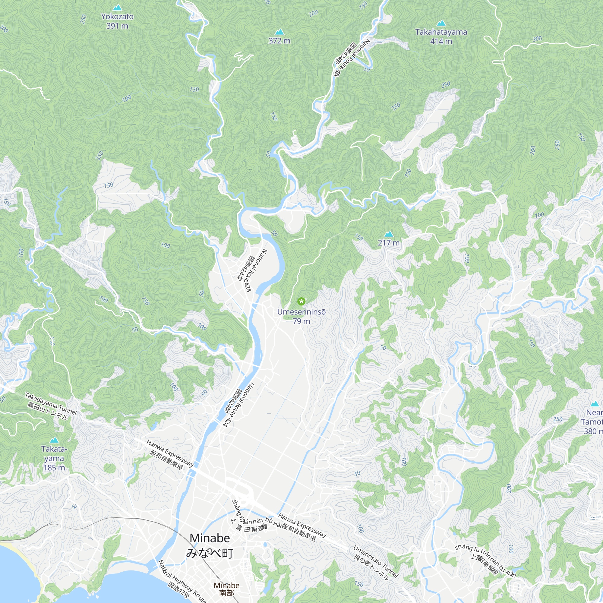 Umesenninsō map