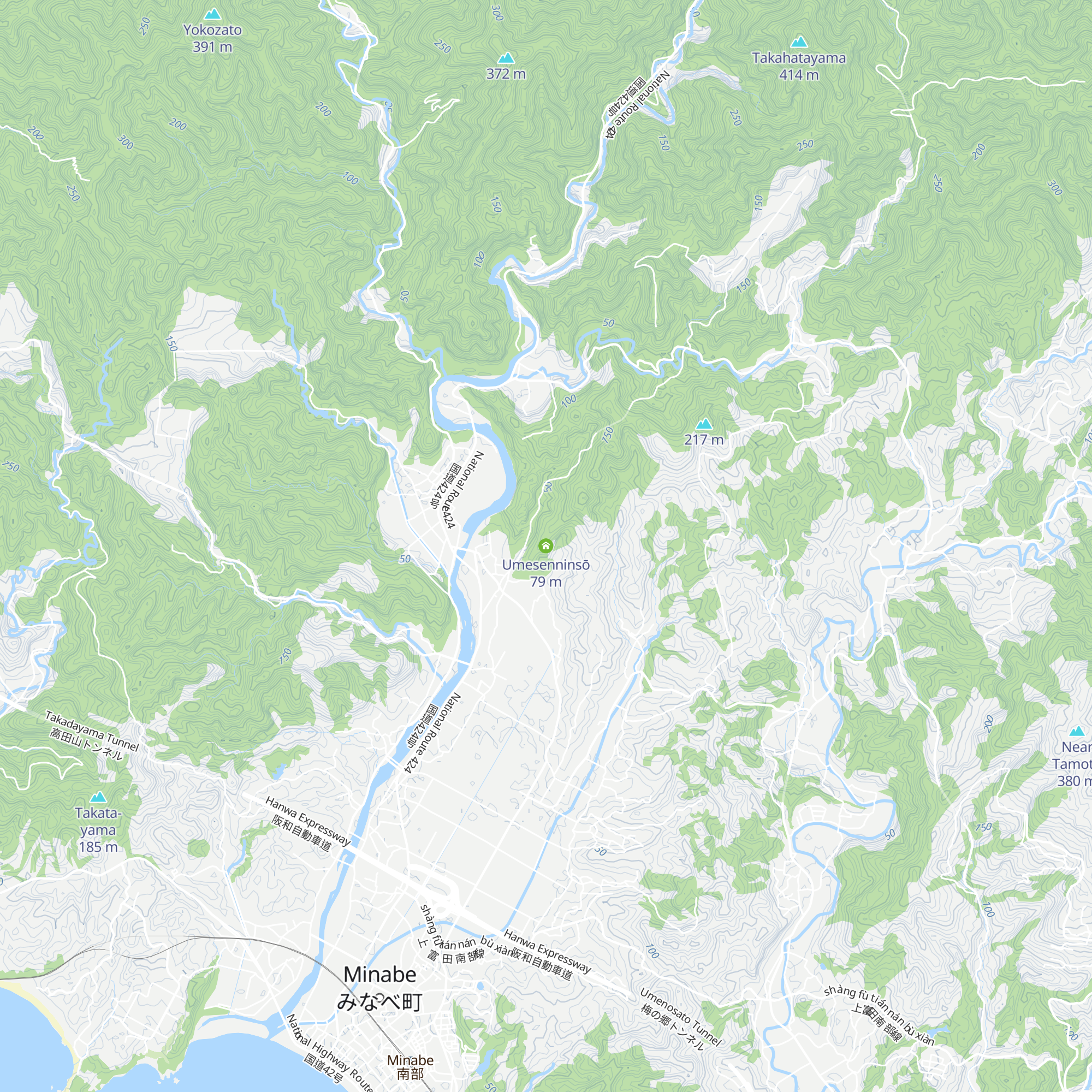 Umesenninsō map