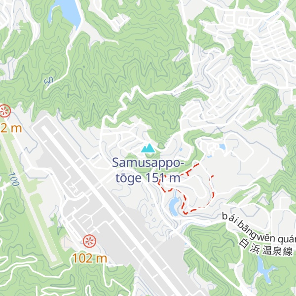 Map of Samusappo-tōge