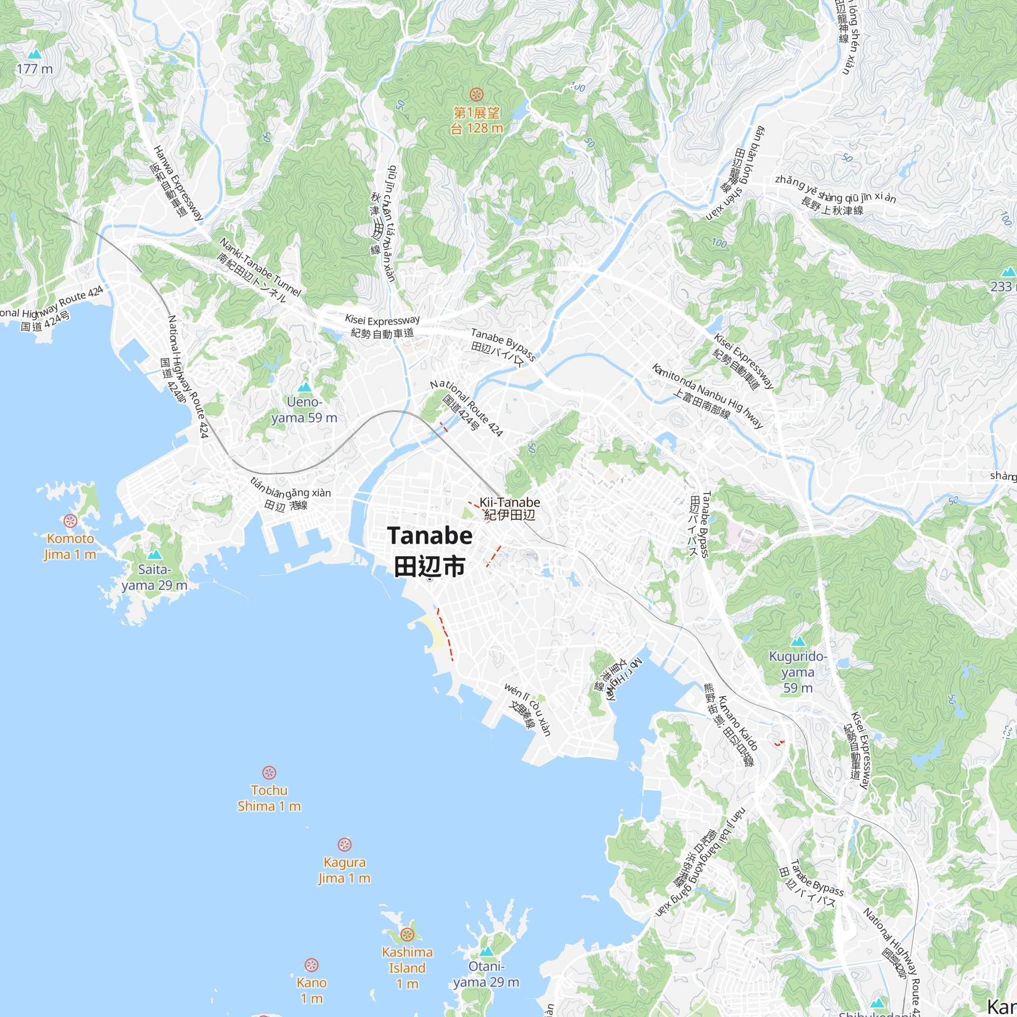 Tanabe Tourist Information map