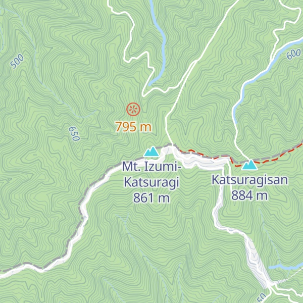 Map of Mt. Izumi-Katsuragi