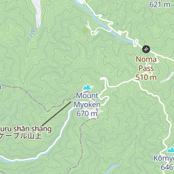 Map of Mount Myoken
