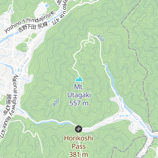 Map of Mt. Utagaki