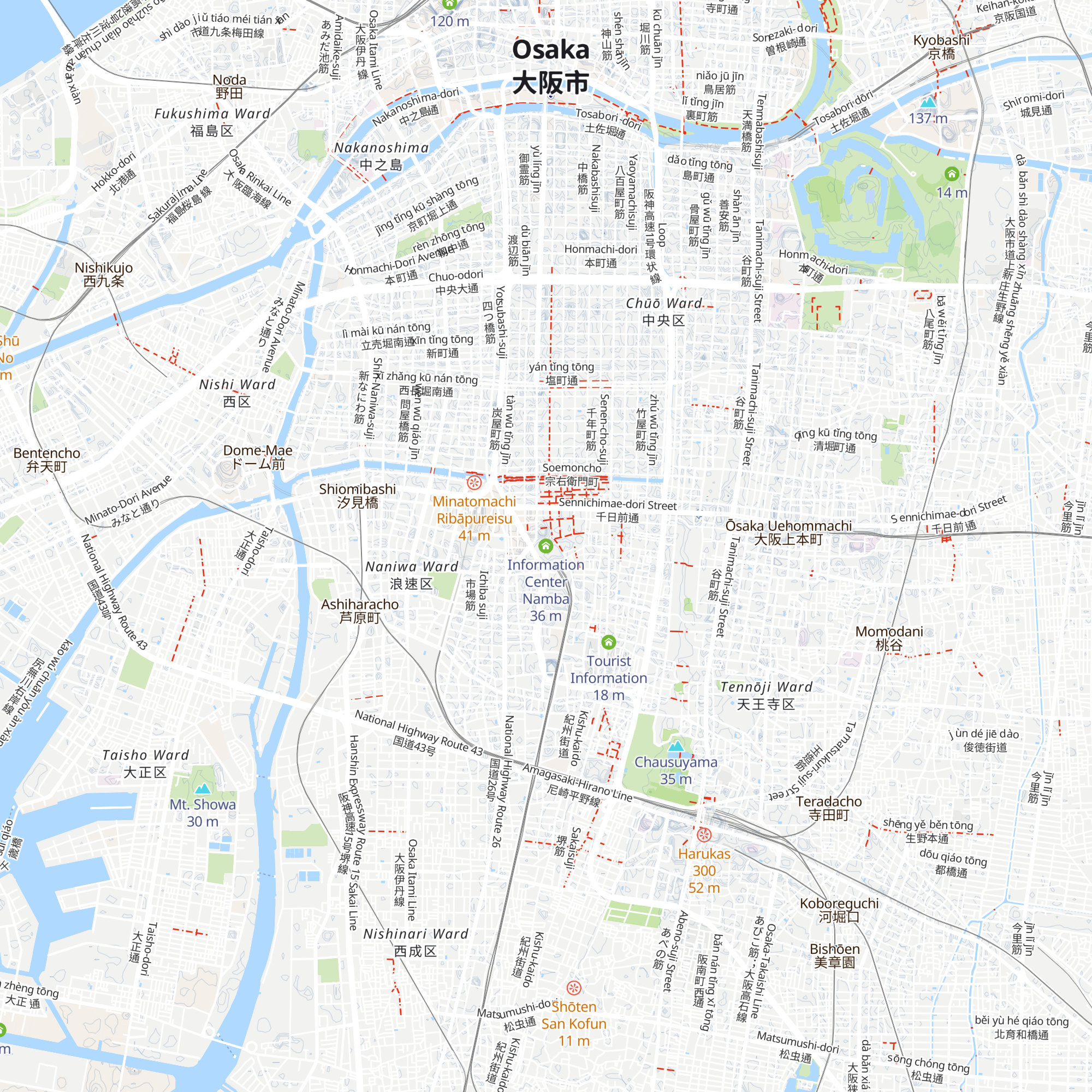 Information Center Namba map