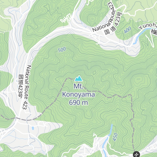 Map of Mt. Konoyama