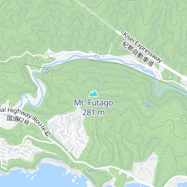 Map of Mt. Futago