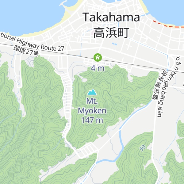 Map of Mt. Myoken