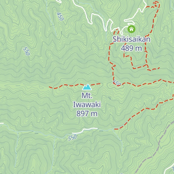 Map of Mt. Iwawaki