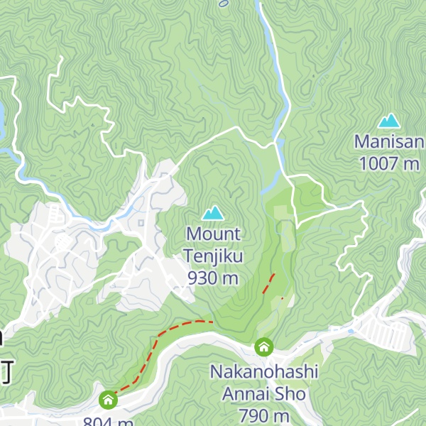 Map of Mount Tenjiku