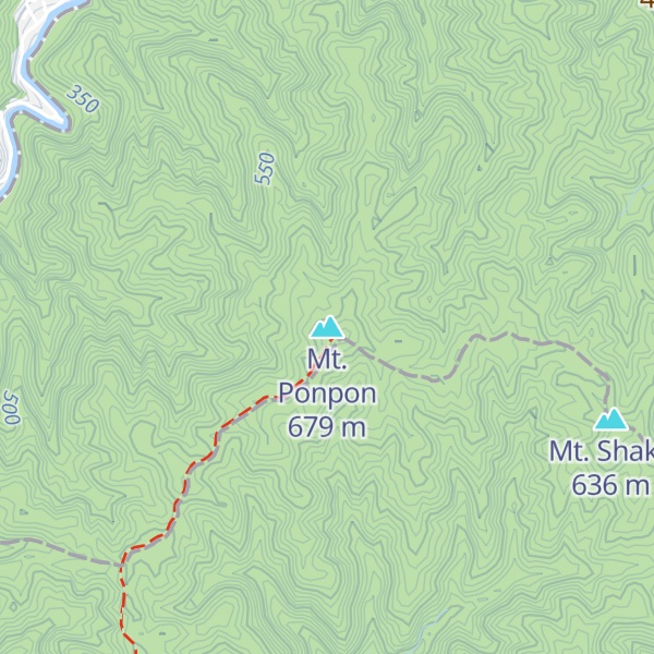 Map of Mt. Ponpon