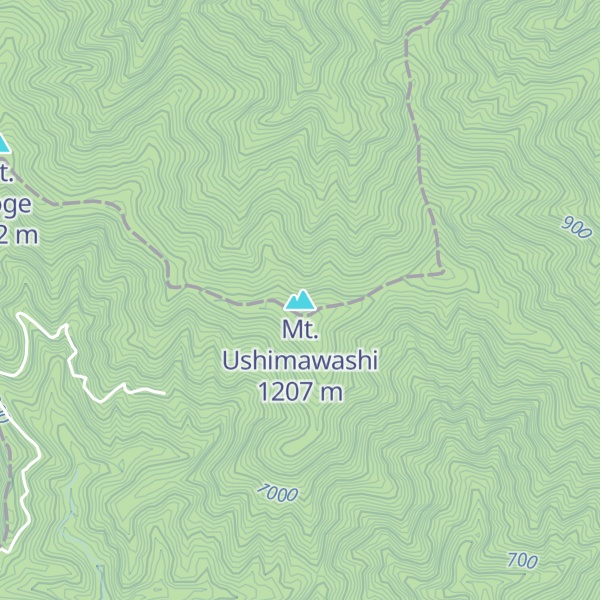 Map of Mt. Ushimawashi