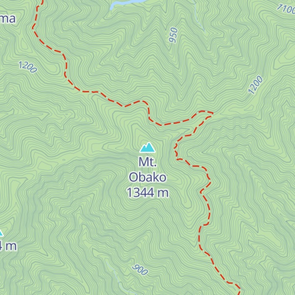 Map of Mt. Obako