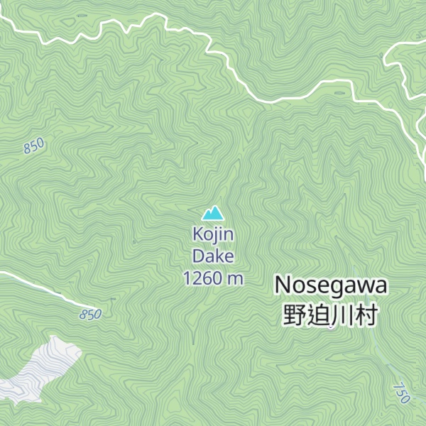 Map of Kojin Dake