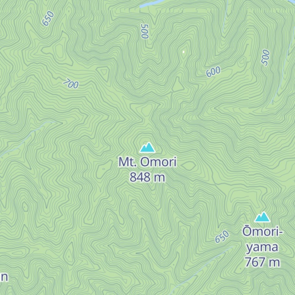 Map of Mt. Omori