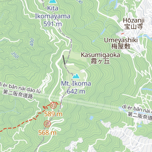 Map of Mt. Ikoma