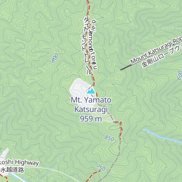 Map of Mt. Yamato Katsuragi