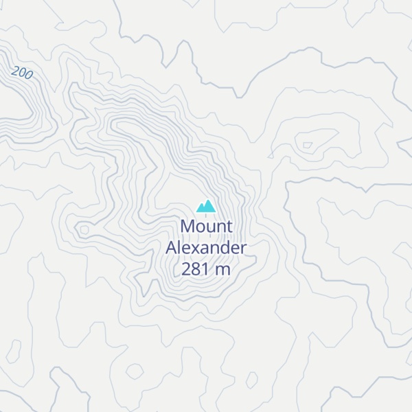 Map of Mount Alexander