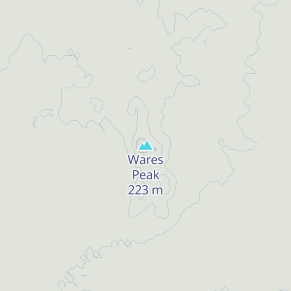 Map of Wares Peak