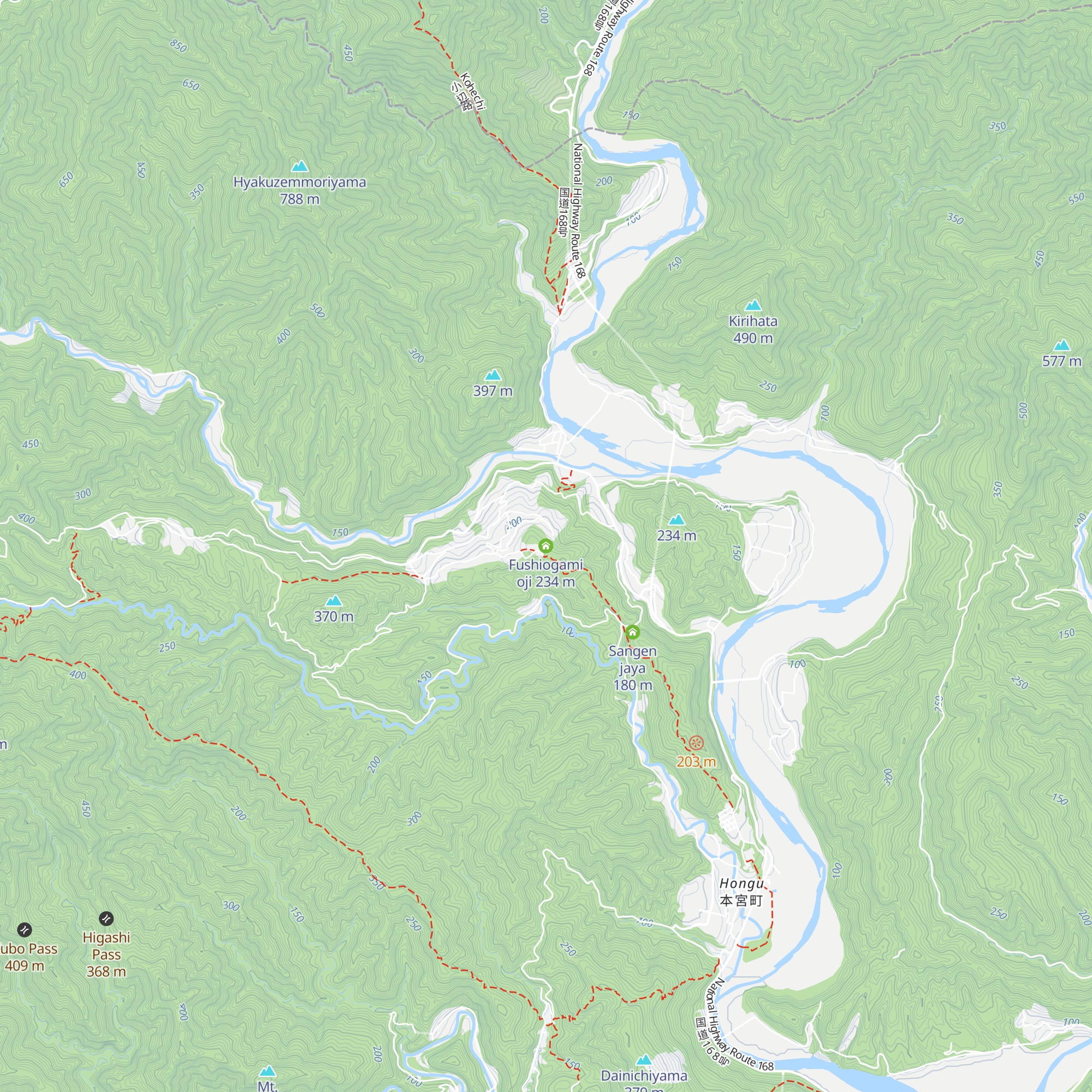 Fushiogami oji map