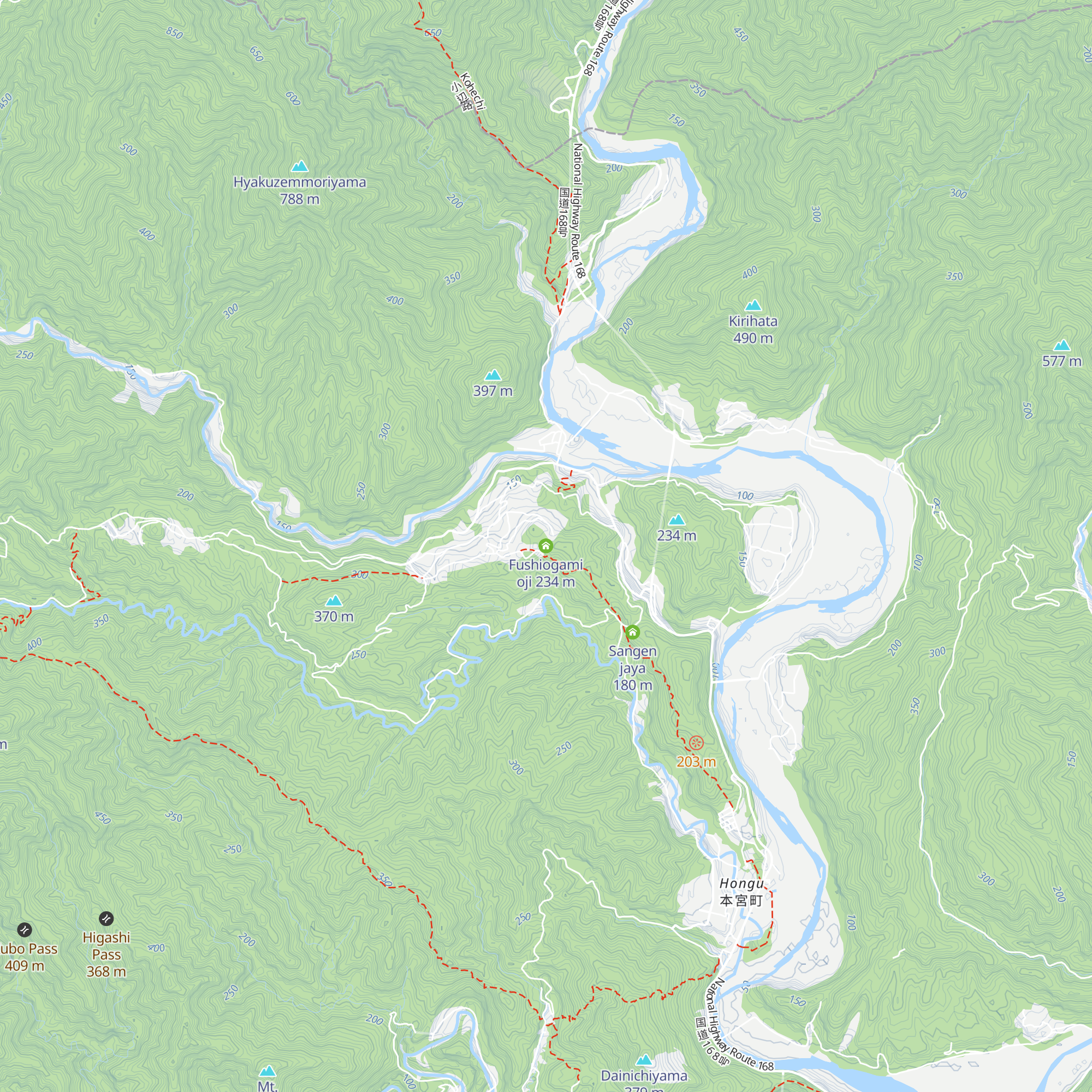 Fushiogami oji map