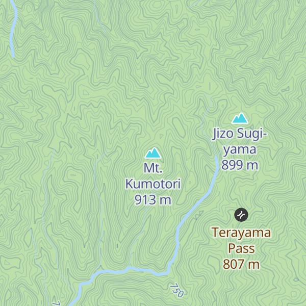 Map of Mt. Kumotori