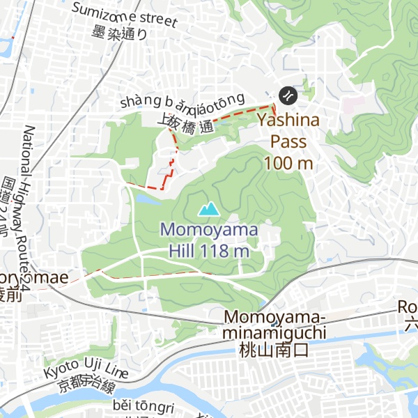 Map of Momoyama Hill