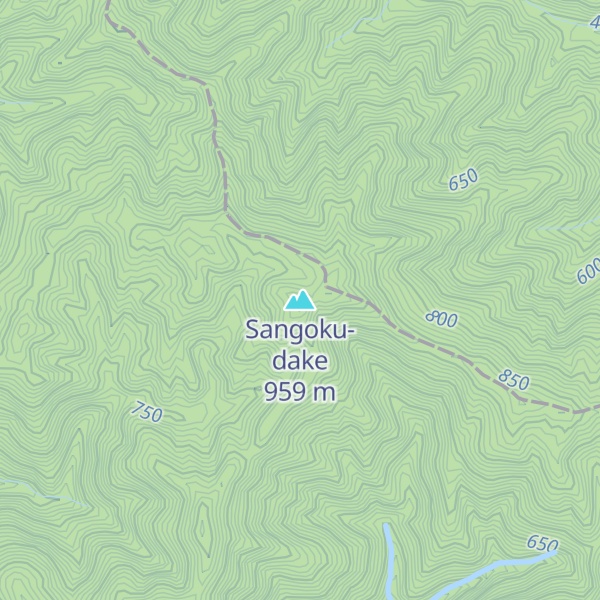 Map of Sangoku-dake