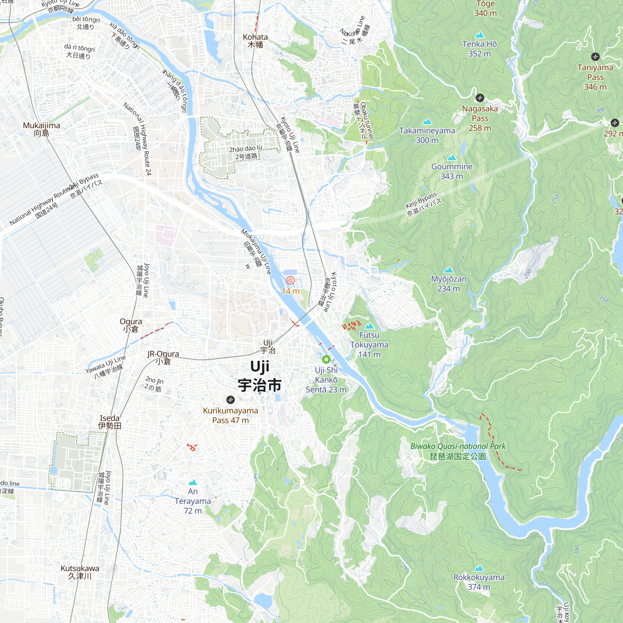 Keihan Uji Eki Mae   Kankō Annai Sho map