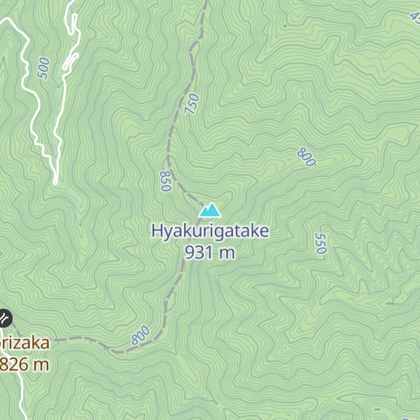 Map of Hyakurigatake