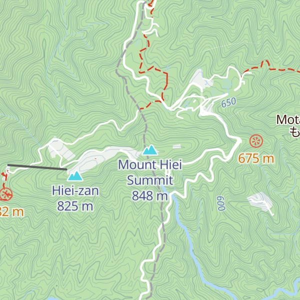 Map of Mount Hiei Summit