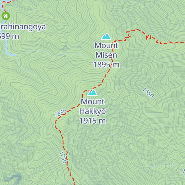 Map of Mount Hakkyō