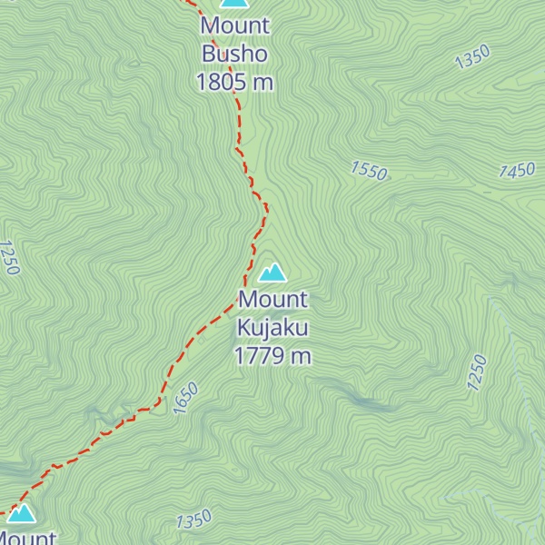 Map of Mount Kujaku