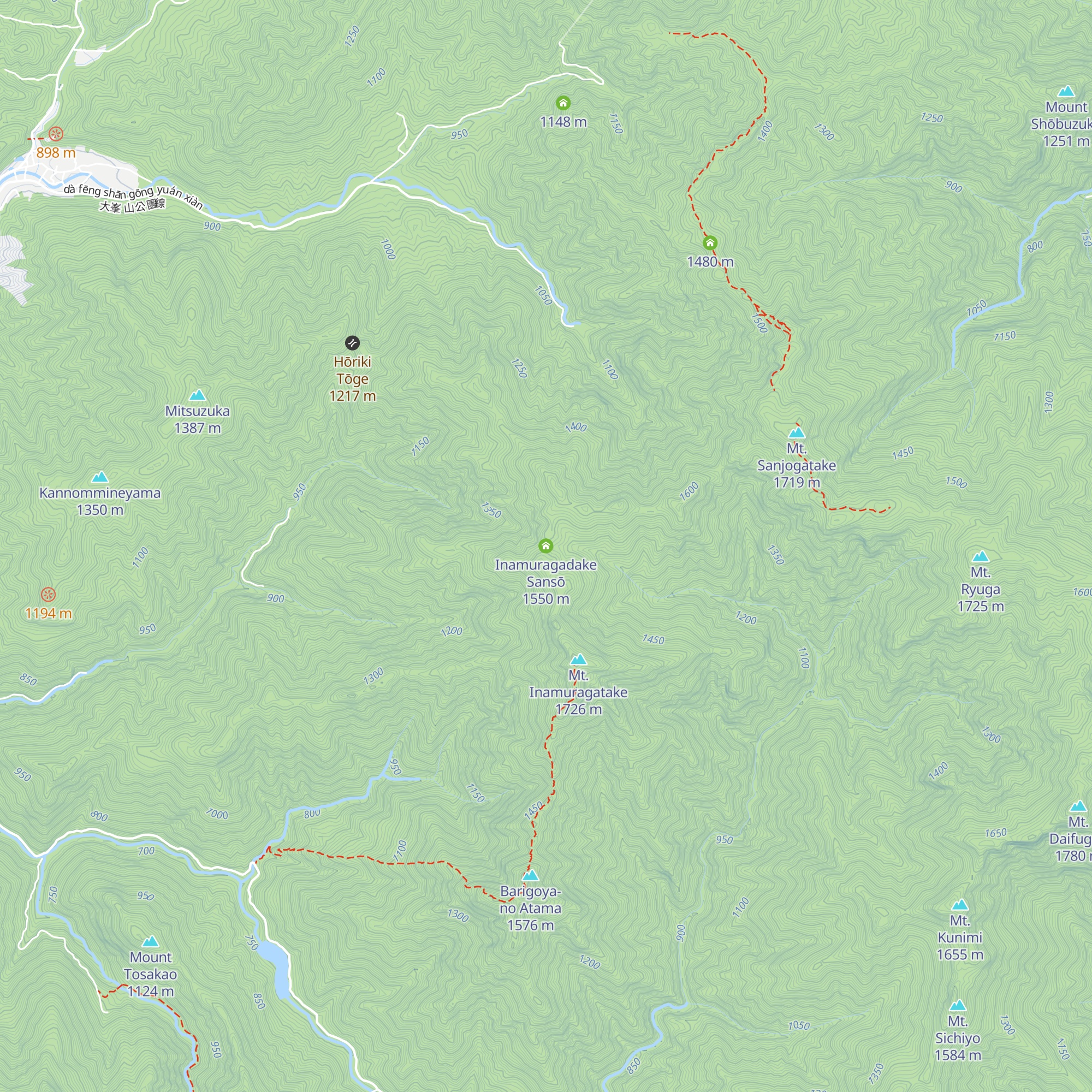 Inamuragadake Sansō map