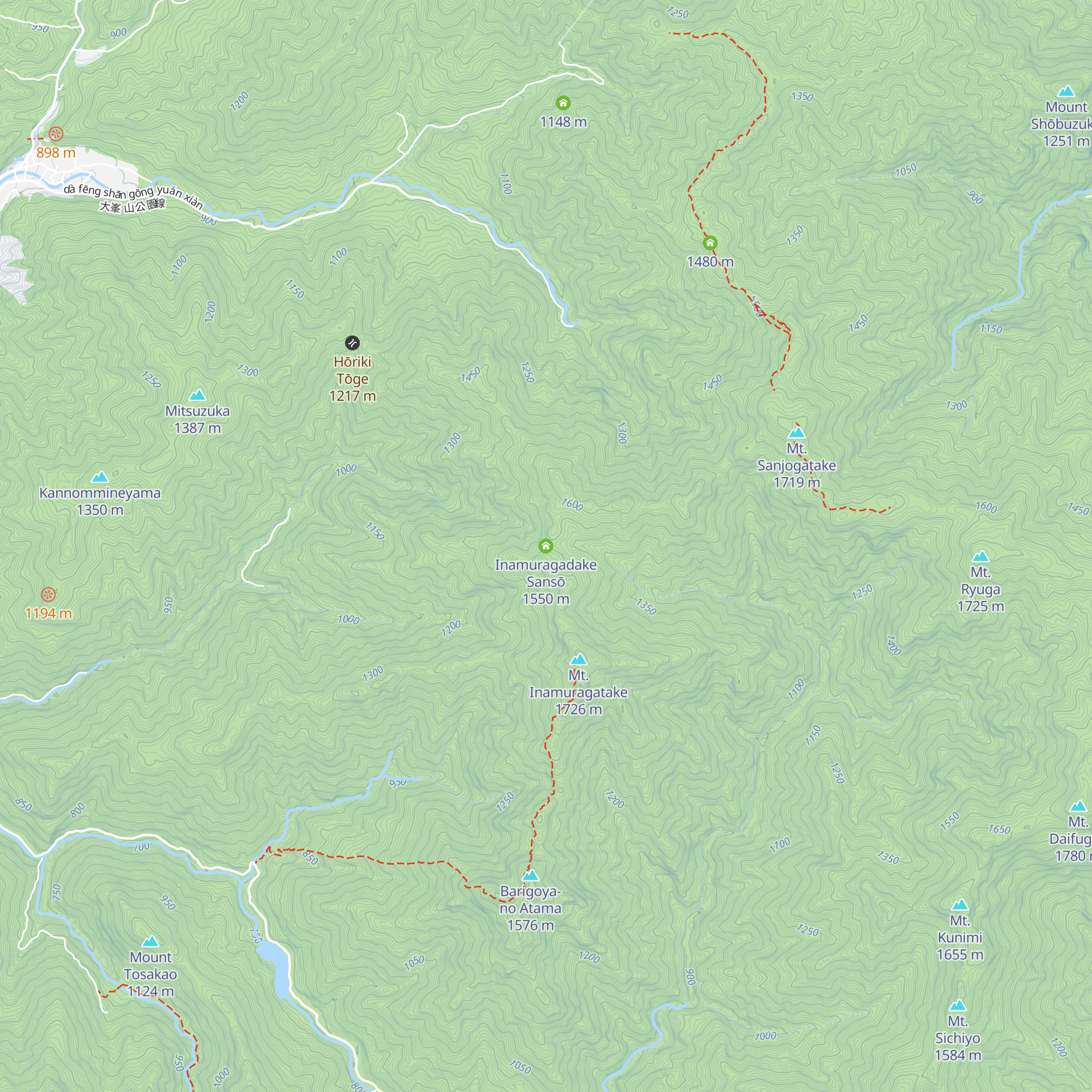Inamuragadake Sansō map