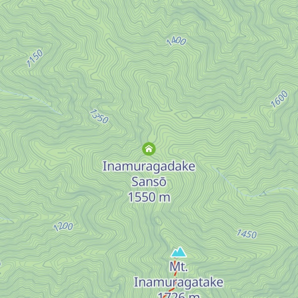 Map of Inamuragadake Sansō