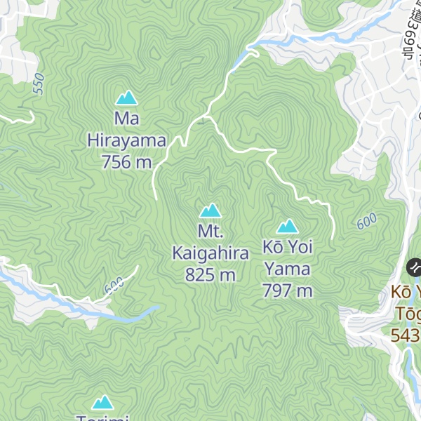 Map of Mt. Kaigahira