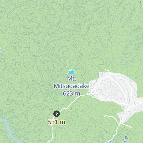 Map of Mt. Mitsugadake