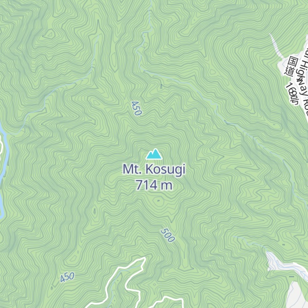 Map of Mt. Kosugi