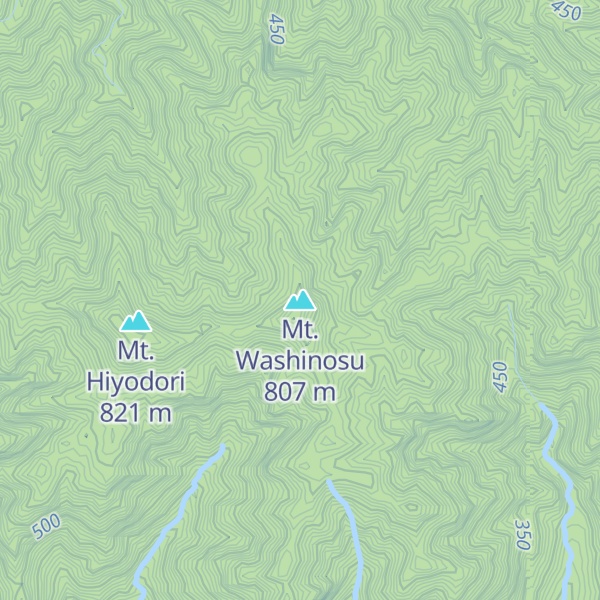 Map of Mt. Washinosu