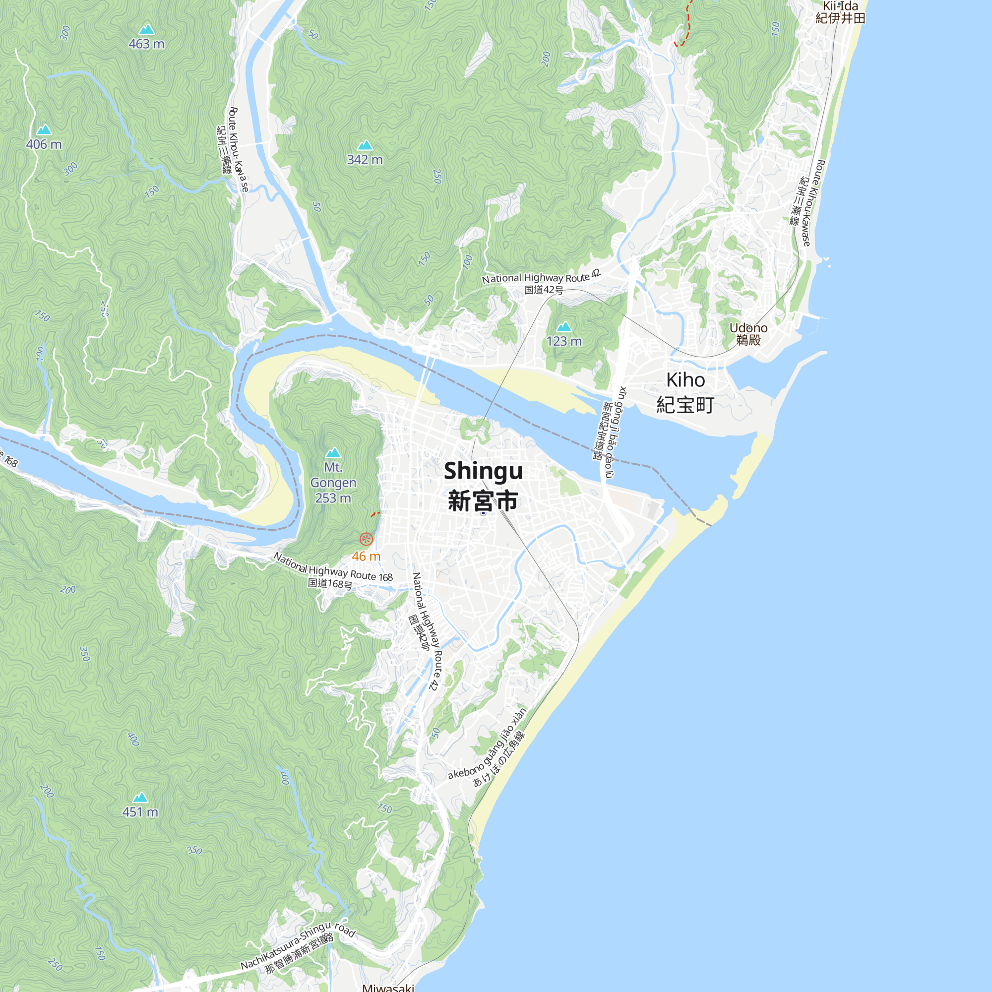 Shingū Shi Kankō Kyōkai map