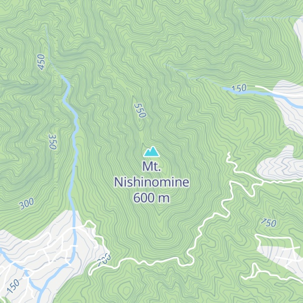 Map of Mt. Nishinomine