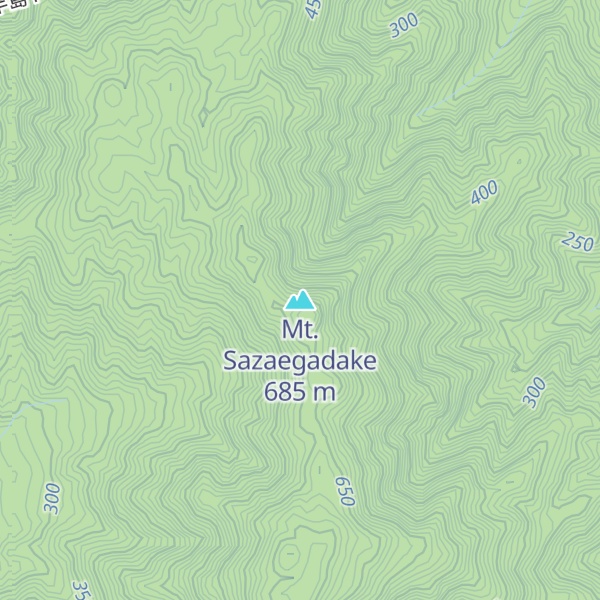 Map of Mt. Sazaegadake