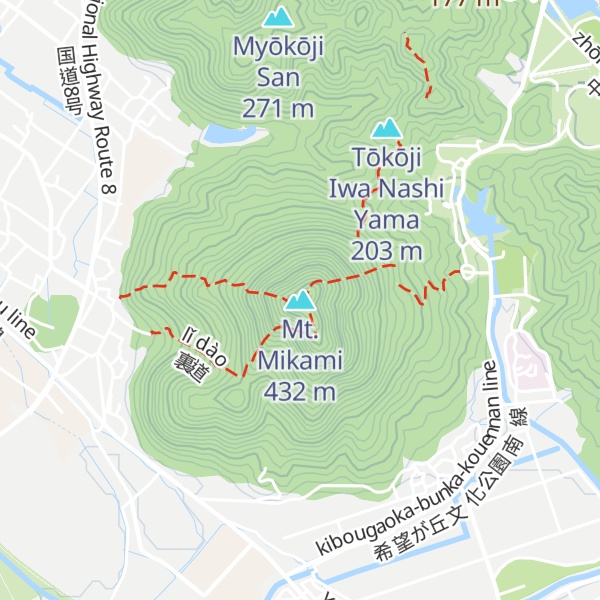 Map of Mt. Mikami