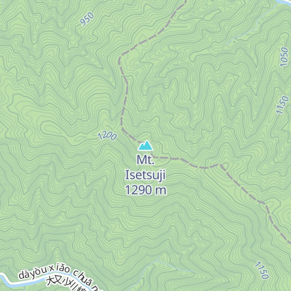 Map of Mt. Isetsuji