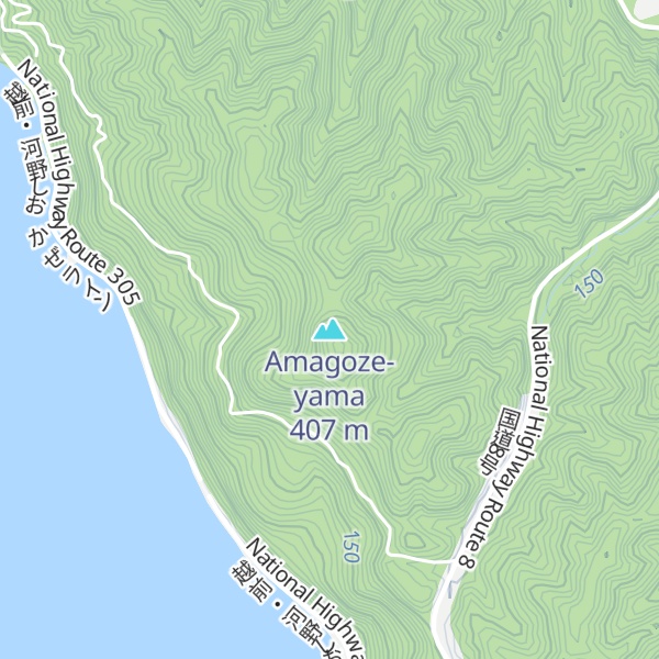 Map of Amagoze-yama