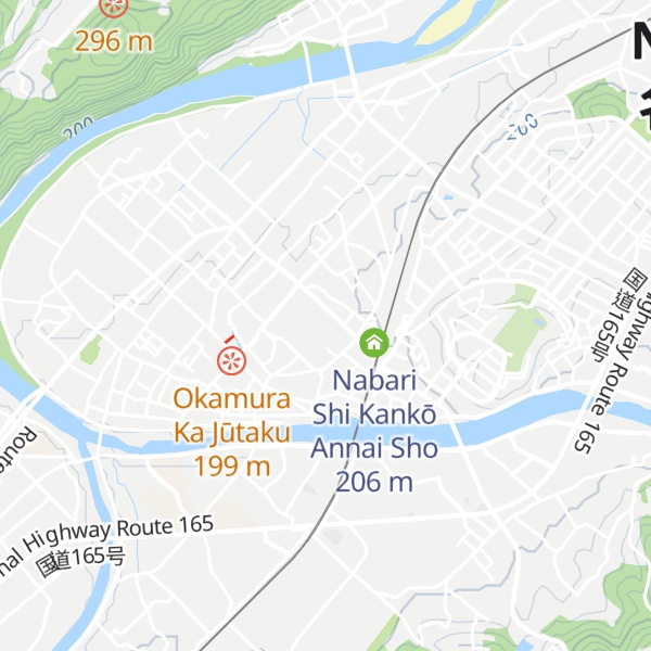Map of Nabari Chūgakkō